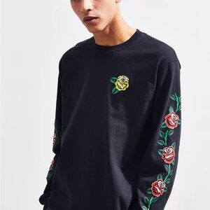 Black Fifth Sun Floral Anarchy long sleeve Shirt. Men size medium